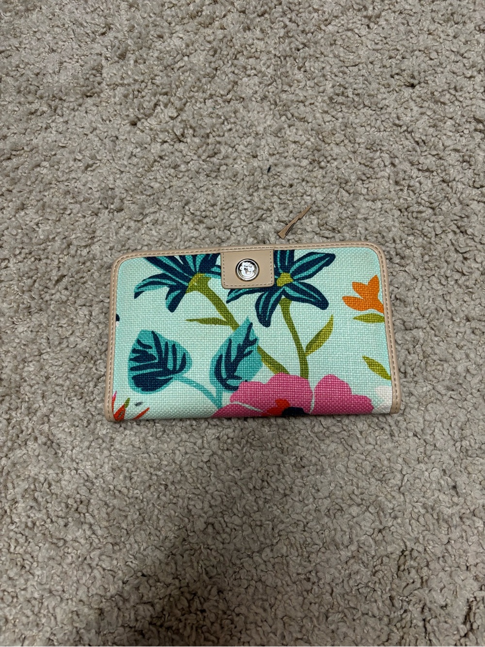 Spartina 449 Floral snapWallet in Pink, Teal & Orange